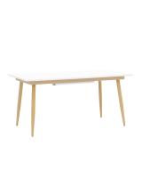 Стол обеденный Стокгольм раскладной 160-220*90 белый. Фото №1