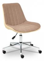 Кресло STYLE экошерсть/кож/зам, коричневый/бежевый, 36-34. Фото №1