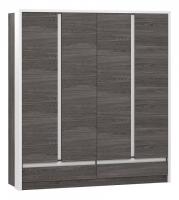 Шкаф комбинированный Virginia НМ 011.51, Белый Скандинавский/Ясень Анкор темный