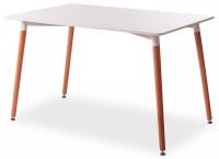 Стол JOHN (mod. T1001) МДФ/дерево, 80 х 120 х 75 см , White (Белый) / Natural (натуральный) Стол JOHN (mod. T1001) МДФ/дерево, 80 х 120 х 75 см , White (Белый) / Natural (натуральный). Фото №1