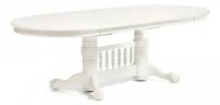 Стол овальный раскладной Oakland -SWC- (4296-SWC) ivory white фото Стол овальный раскладной Oakland -SWC- (4296-SWC) ivory white. Фото №1