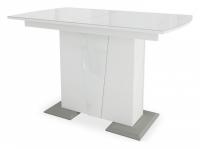 Стол Фрегат обеденный (белый/стекло белое). Фото №1