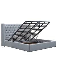 Кровать GC1726 серая с ящиком для белья. Фото №1