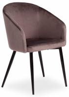 Кресло LA FONTAIN (mod. 004) вельвет/металл, 60 х 57 х 84 см , серый (HLR 24)/черный (поставляется по 2 шт). Фото №1