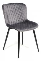 Стул QUINCY (mod. 8272) металл/ткань, 49х53х84,5 см, серый (G-062-40)/черный (поставляется по 4 шт). Фото №1