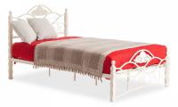 Кровать CANZONA Wood slat base дерево гевея/металл, 120*200 см (middle bed), Белый (butter white)
