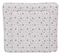 Матрас пеленальный Polini kids Звезды, белый. Фото №1