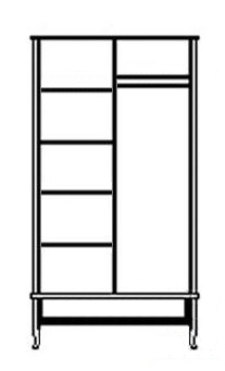 Шкаф Лаура ММ-267-01/02Б фото Шкаф Лаура ММ-267-01/02Б. Фото