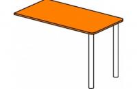 Стол приставной на двух металлических опорах Силуэт фото Стол приставной на двух металлических опорах Силуэт. Фото №1