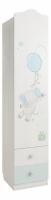 Бонни Шкаф комбинированный (с ящ. 1-створчатый) белый рамух/Кэнди