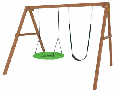 Качели детские Р911-17, коричневый. Фото №3