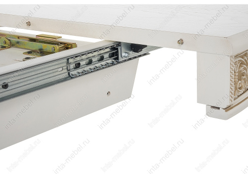 Стол Лорд молочный с золотой патиной. Фото №9