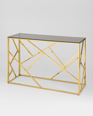 Консоль АРТ ДЕКО 120х40 золото стекло smoke фото Консоль АРТ ДЕКО 120х40 золото стекло smoke. Фото №3