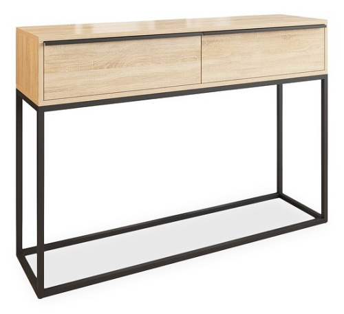 Крафт Тумба черный муар/дуб сонома. Фото №1