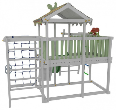 Комплекс игровой ДК2Б, бирюзовый, серый фото Комплекс игровой ДК2Б, бирюзовый, серый. Фото №4