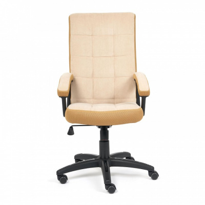 Кресло TRENDY флок/ткань, бежевый/бронза, 7/TW-21. Фото