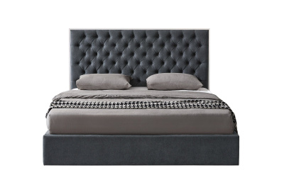 Кровать LBD1704 серая с ящиком для белья фото Кровать LBD1704 серая с ящиком для белья. Фото №5