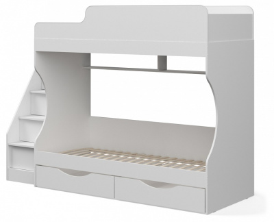 Кровать двухъярусная Р443, белый фото Кровать двухъярусная Р443, белый. Фото №4