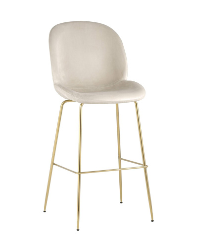 Стул барный Beetle со спинкой бежевый. Фото №1