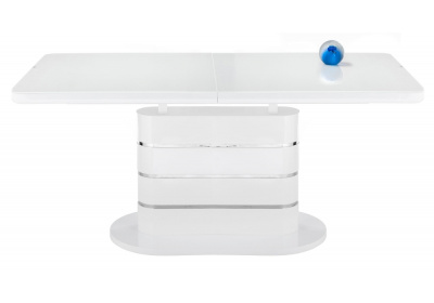 Стол стеклянный Plas 140 super white. Фото