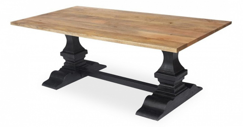 Стол обеденный Secret de Maison BLACK LABEL (mod. RD-001A) дерево акация, манго, мдф, высота 80см, столешница: ширина 110см, длина 220см, че. Фото №1