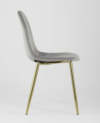 Стул Валенсия велюр серый золотые ножки фото Стул Валенсия велюр серый золотые ножки. Фото №5