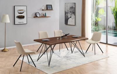 Стол T-1078 орех/матовый черный фото Стол T-1078 орех/матовый черный. Фото №2