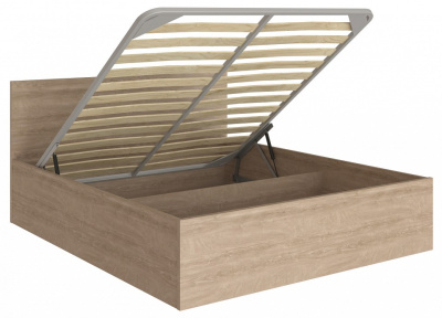 кровать 2000*1400 без накладки МДФ Анастасия АН-29К (с ламелью и п/м) дуб роше. Фото