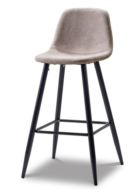 Барный стул 350B темно-бежевый/черный фото Барный стул 350B темно-бежевый/черный. Фото №2