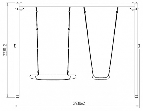 Качели детские Р911-19, коричневый. Фото №9