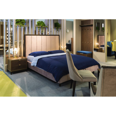 Кровать с ортопедическим основанием и ящиком 1.6 Модерн Лайт Нежное мерцание. Фото