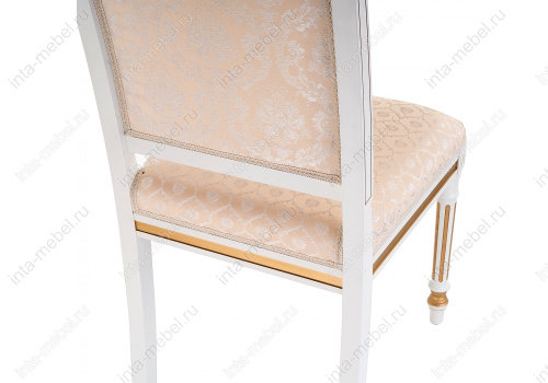 Стул деревянный Рембрандт молочный с золотой патиной фото Стул деревянный Рембрандт молочный с золотой патиной. Фото №7
