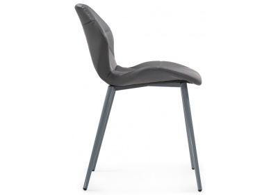 Стул Вальд экокожа серый / серый глянец. Фото