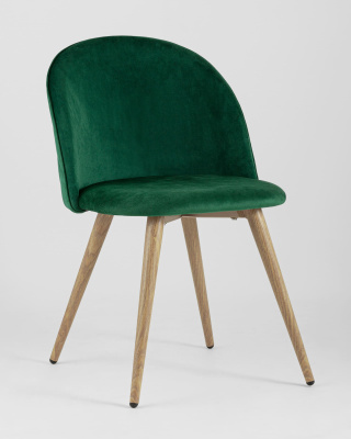 Стул Лион велюр с ромбами зеленый. Фото