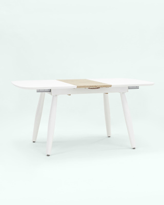 Стол обеденный Чикаго раскладной 120-160*90 белый фото Стол обеденный Чикаго раскладной 120-160*90 белый. Фото №5