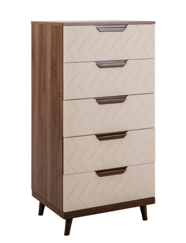 Комод с 5 ящиками Сканди Бежевый. Фото №1