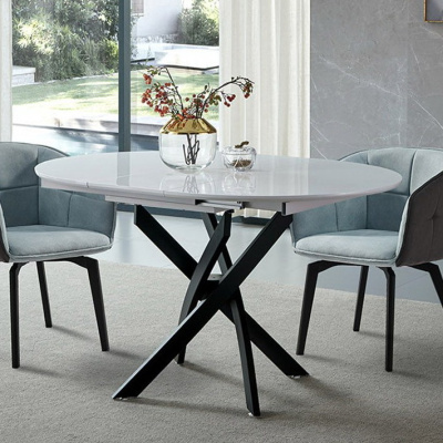 Стол 2303-1 белый/черный (white/black). Фото