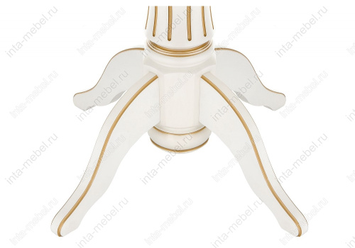 Стол деревянный Павия молочный с золотой патиной. Фото №4