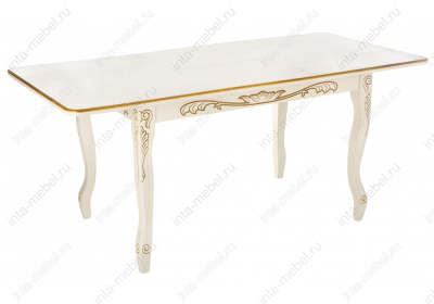 Стол деревянный Мауро патина золото. Фото