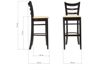 Барный стул Mirakl cappuccino / cream. Фото