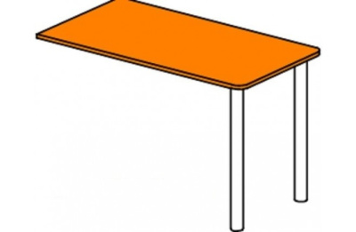 Стол приставной на двух металлических опорах Силуэт фото Стол приставной на двух металлических опорах Силуэт. Фото №2