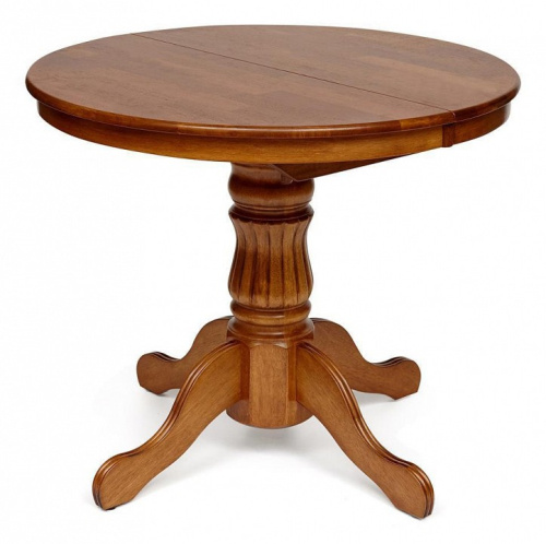 Стол NAVARRESE (mod. E-R36R+12AV NMO-2B) дерево гевея/мдф, D90+30x76см, rustic oak (дуб). Фото №1