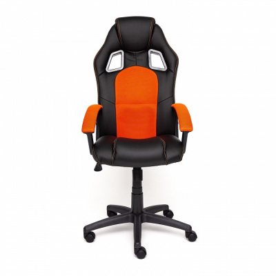 Компьютерное кресло DRIVER кож/зам/ткань, черный/оранжевый, 36-6/07 (id:  ). Фото