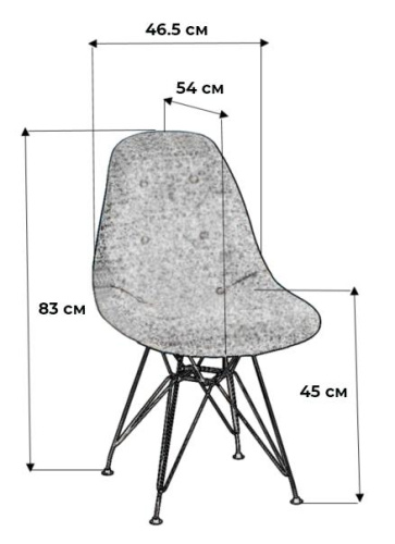 Стул Eames Жёлт/W фото Стул Eames Жёлт/W. Фото №3