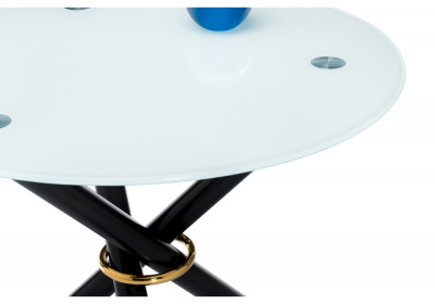 Стол стеклянный Rock white / black фото Стол стеклянный Rock white / black. Фото №2