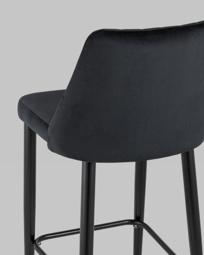 Стул полубарный Диего велюр черный. Фото №8
