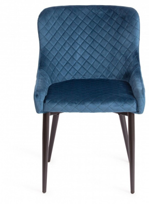 Стул ELI (mod. 8202) металл/ткань, 53x61,5x83 см, синий (G062-48)/черный (поставляется по 2 шт). Фото