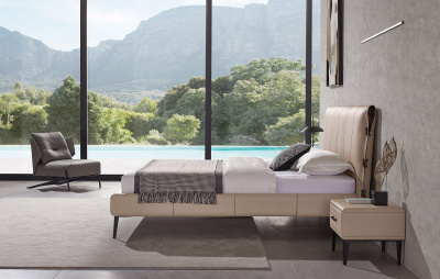 Кровать 1727 бежевая фото Кровать 1727 бежевая. Фото №3