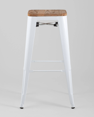 Стул барный TOLIX WOOD белый глянцевый. Фото №4