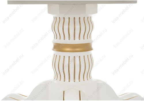 Стол Лорд молочный с золотой патиной. Фото №7